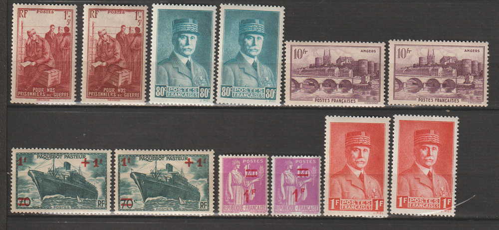 TIMBRES NEUFS** ANNEE 1941
