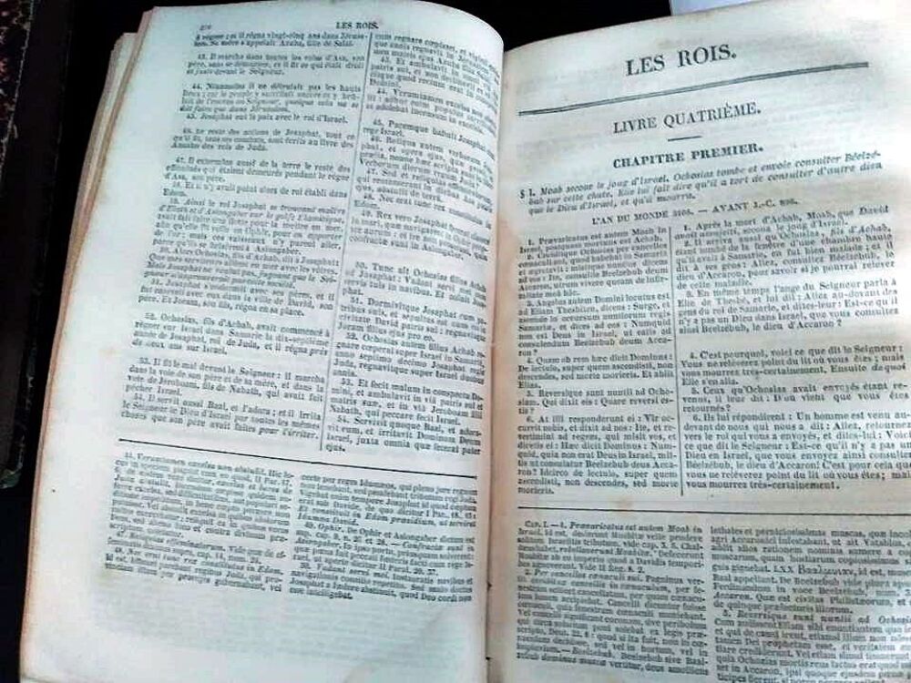 Rare Bible Carri&egrave;res 1856 latin-fran&ccedil;ais Livres et BD