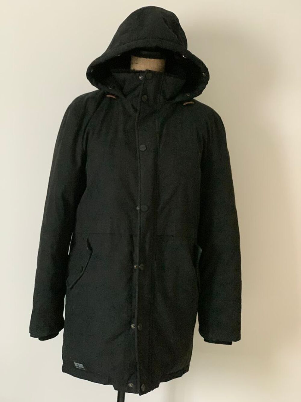Monteau gar&ccedil;on &agrave; capuche polaire noir Redskins Vêtements