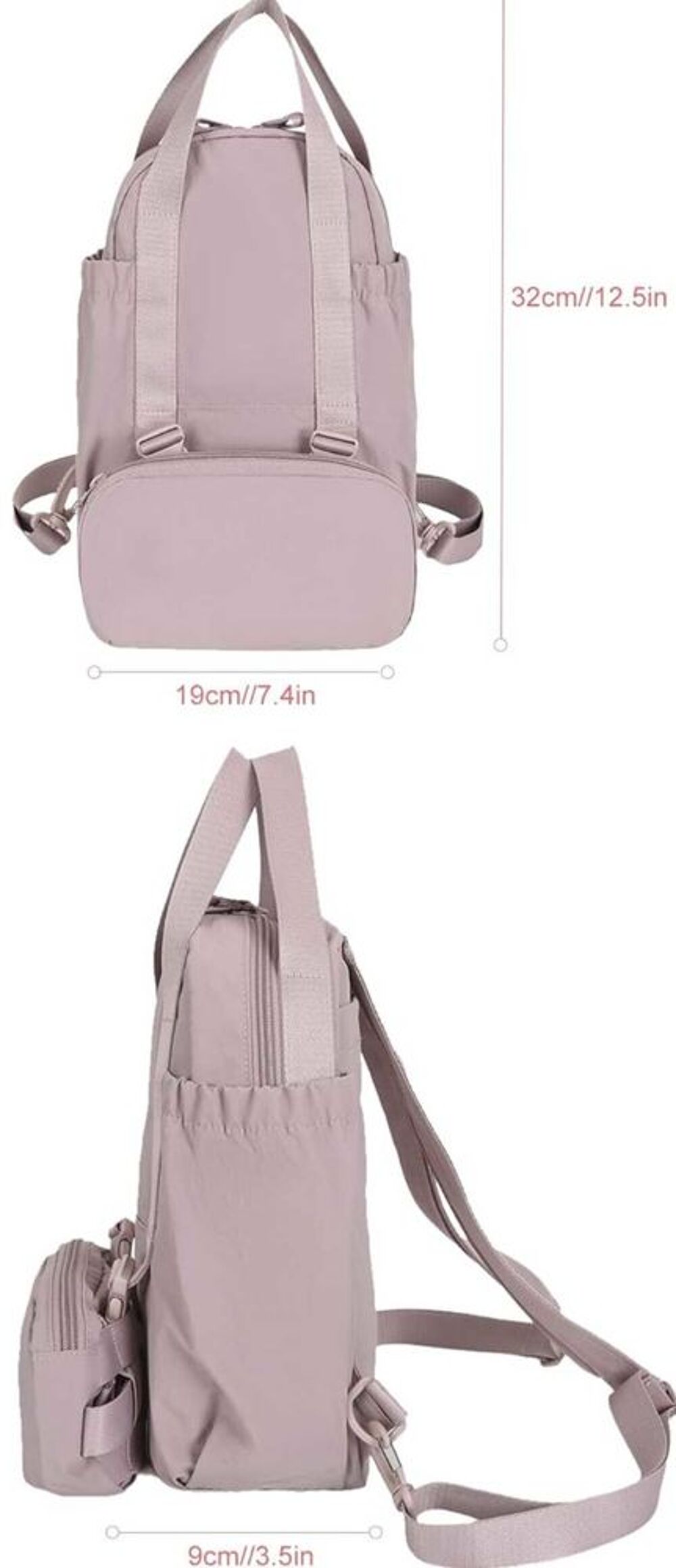 Sac de sport avec une poche avant amovible, mini sac de sport pour voyage, entra&icirc;nement, week-end, couleur Rose Sports