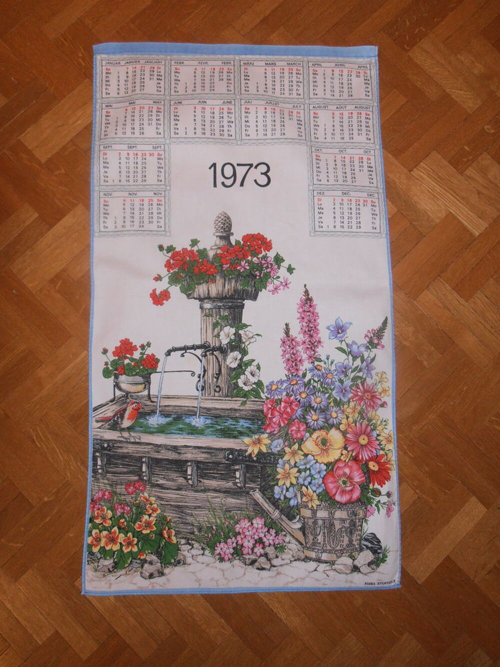 Torchon "Calendrier 1973" (81) Cuisine