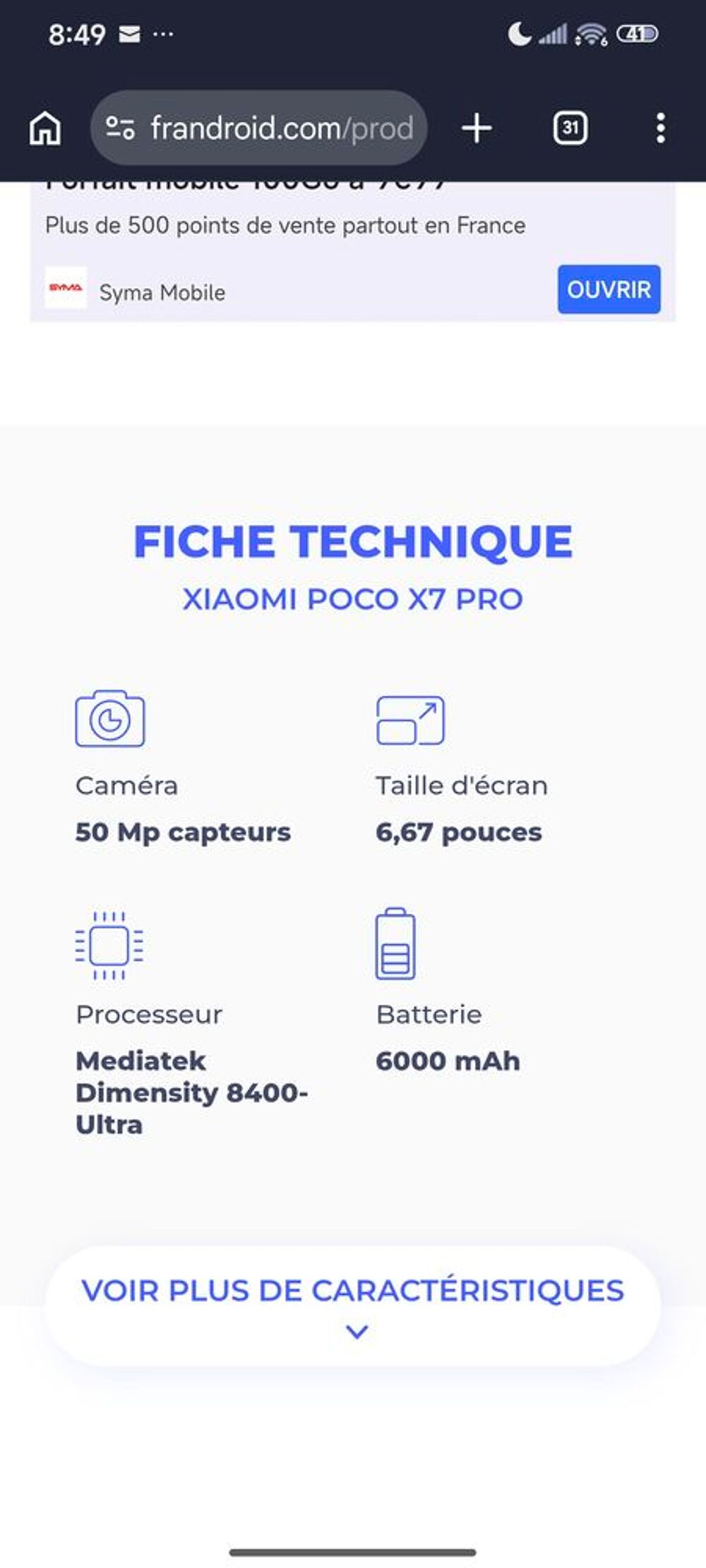 Xiaomi Poco X7 Pro Téléphones et tablettes