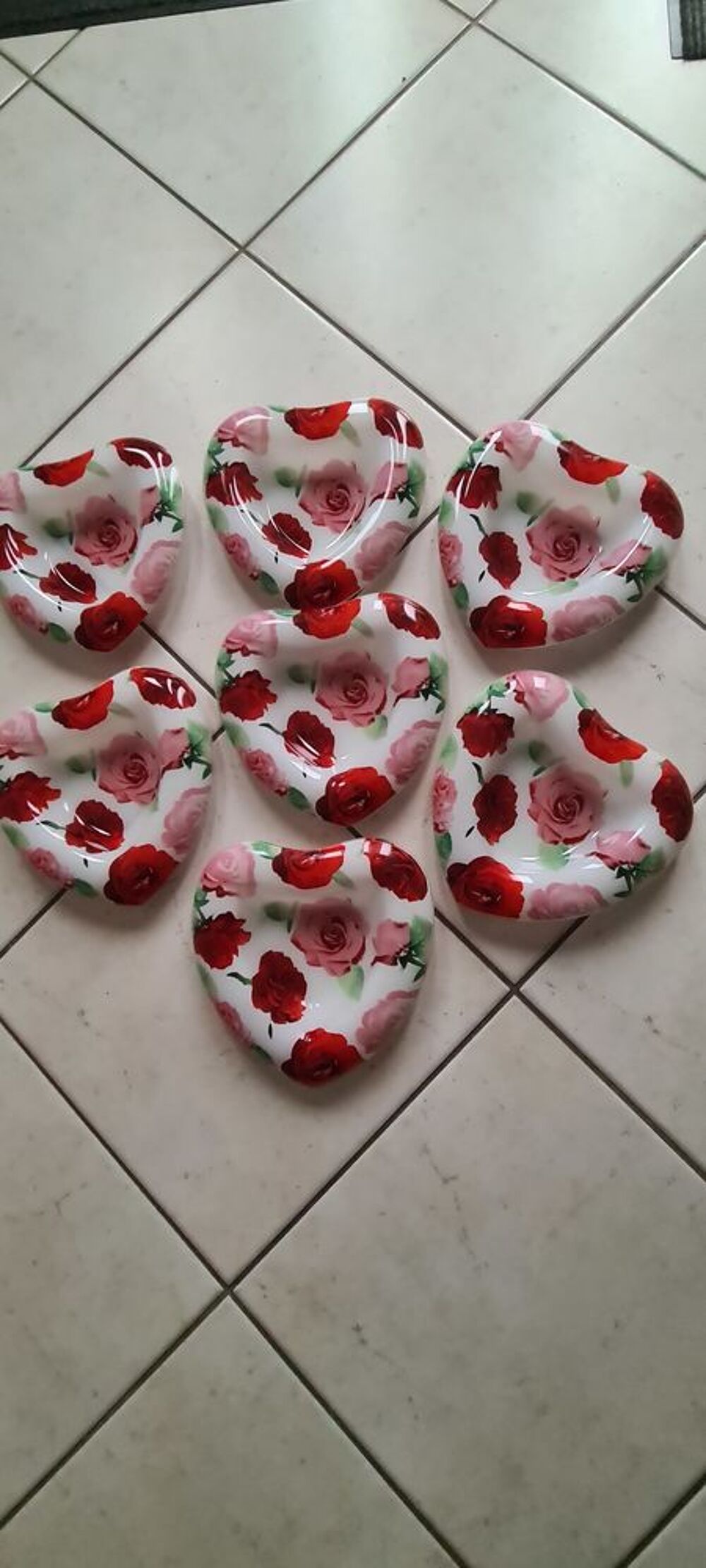 Lot de 7 Assiettes en forme de coeur Cuisine