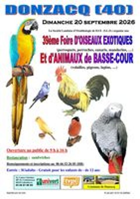   39ème Foire oiseaux exotiques et animaux de basse-cour 