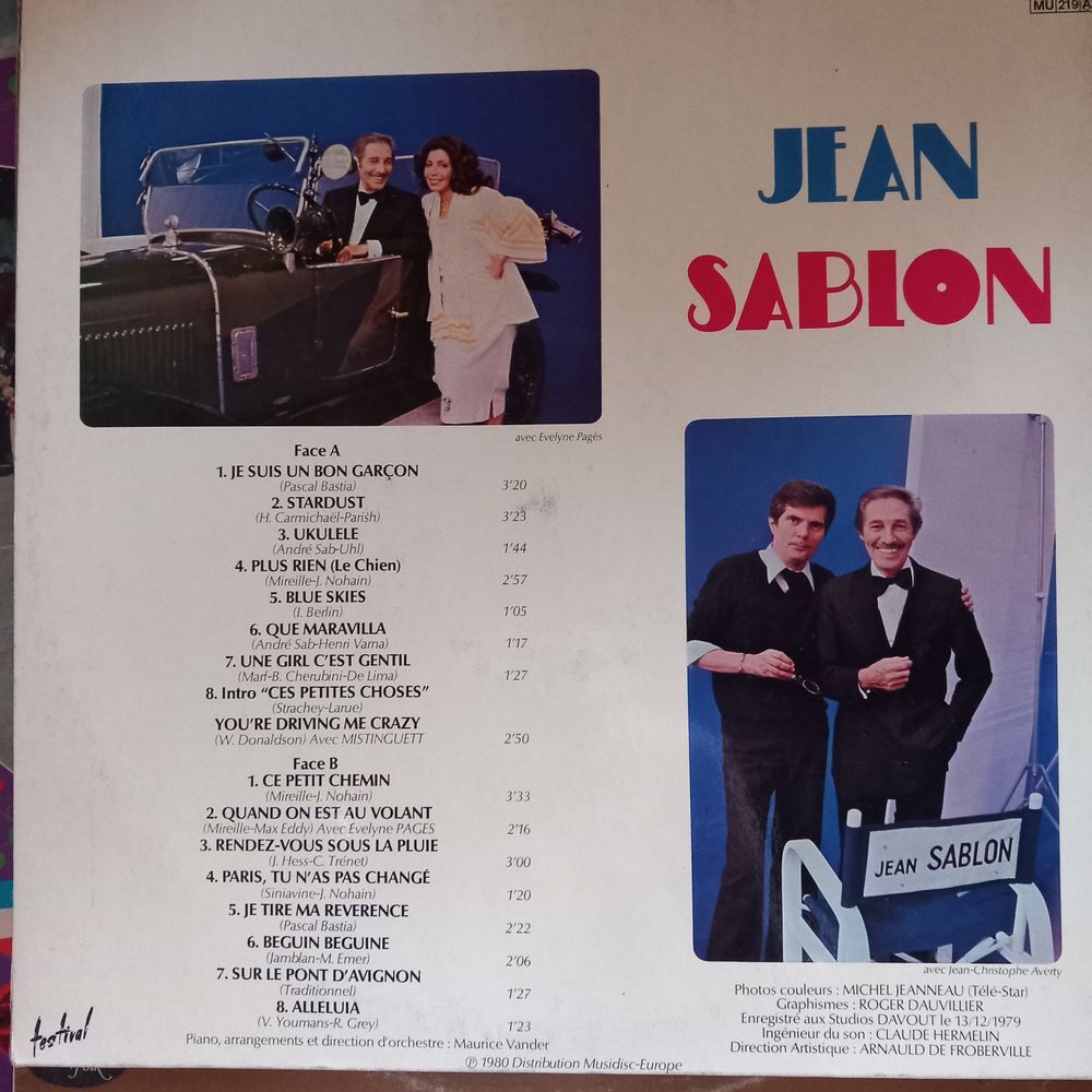 JEAN SABLON / DISQUE VYNIL 33 TOURS / CD et vinyles
