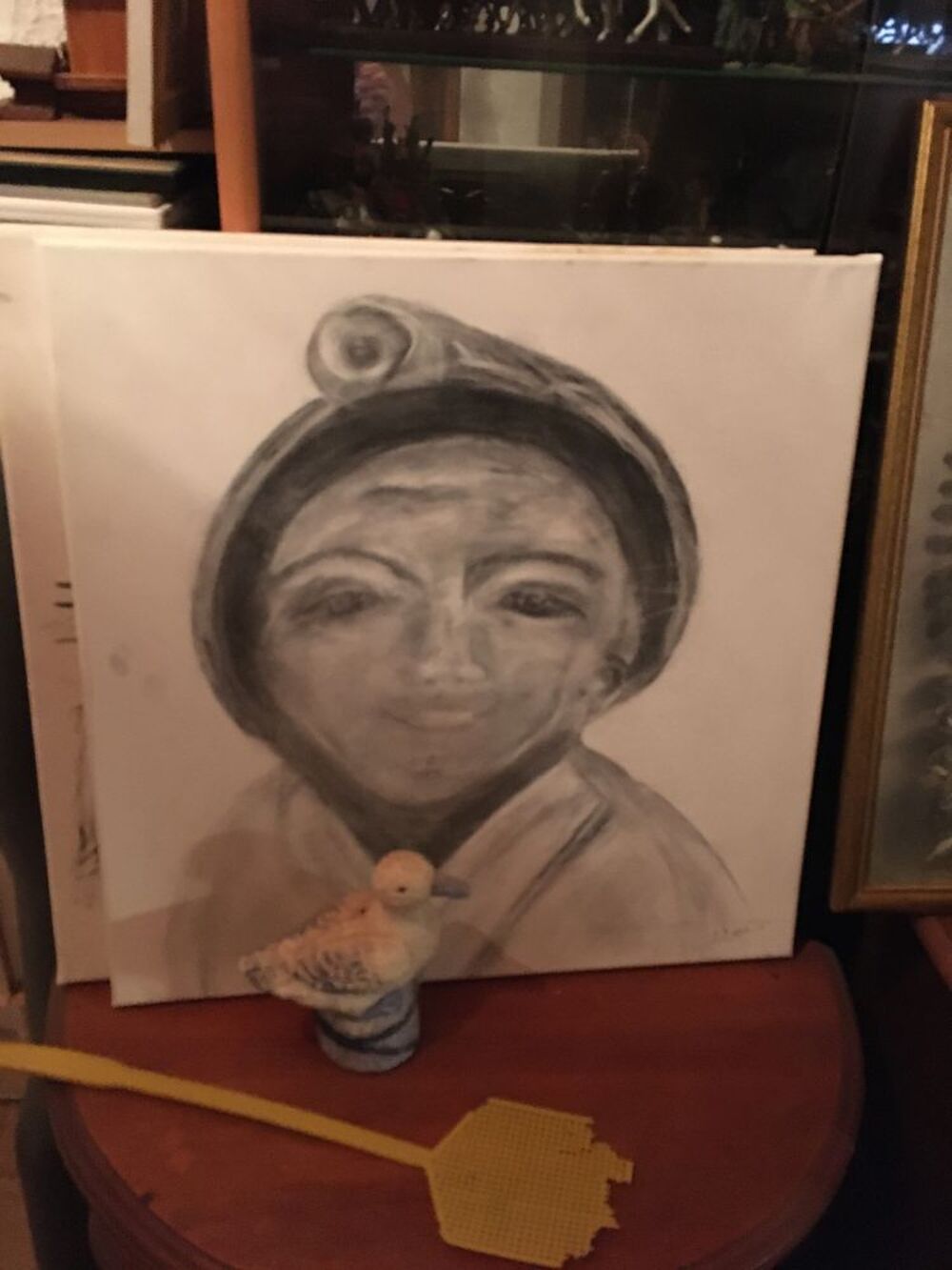 Tableau sur toile fusain Décoration