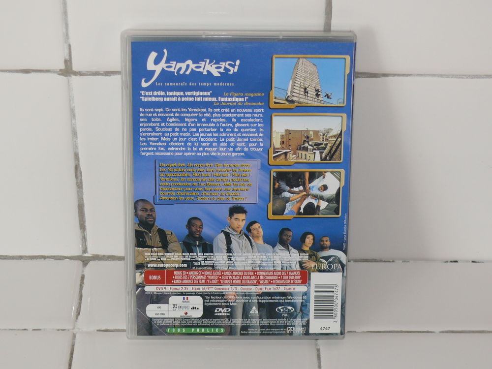 DVD : "Yamakasi" DVD et blu-ray
