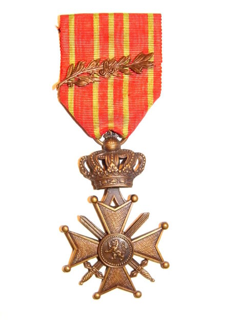 Medaille militaire CROIX de GUERRE Militaria Belgique TBE 30 Dunkerque (59)