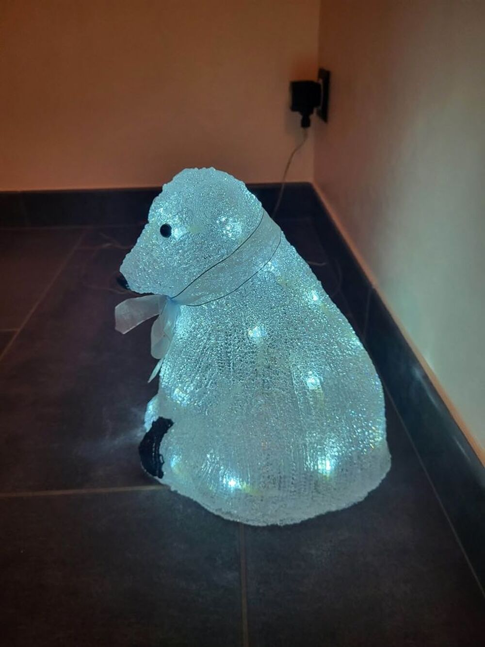 Ourson de Noel leds Blanc Décoration