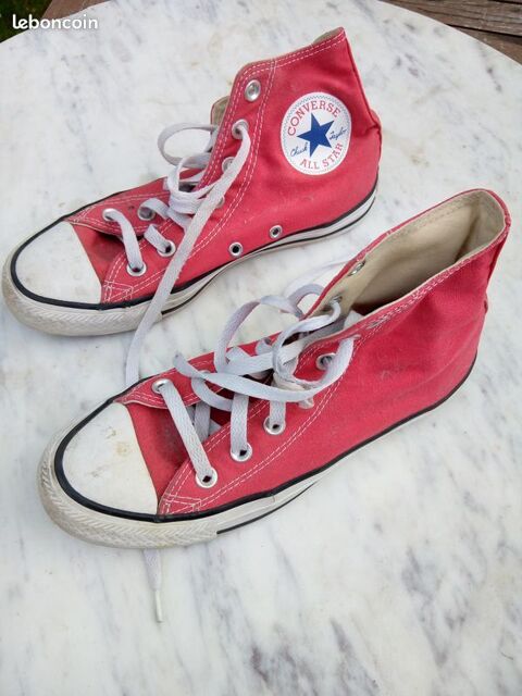 baskettes Converse rouges -  taille 37 5 Beauchamp (95)