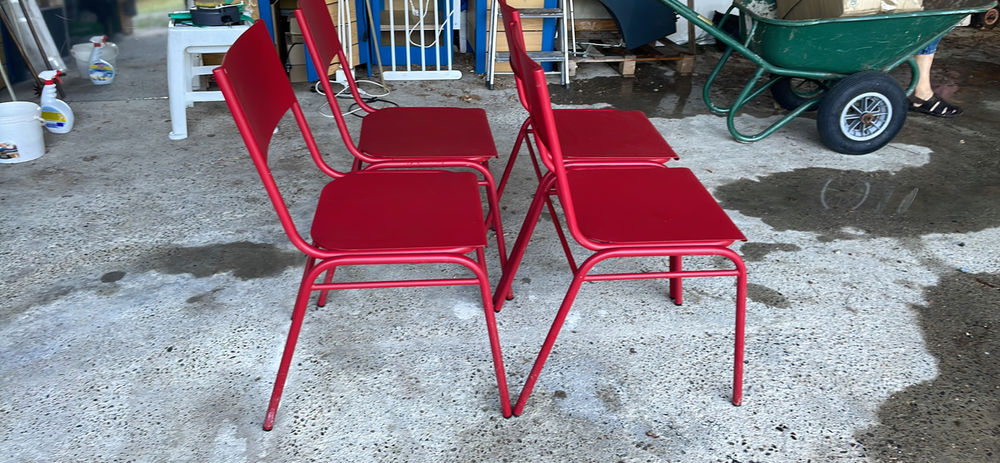 chaises en m&eacute;tal Meubles