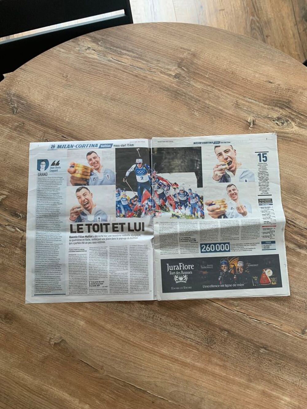 Journal L' &eacute;quipe " Quentin Fillon Maillet Livres et BD