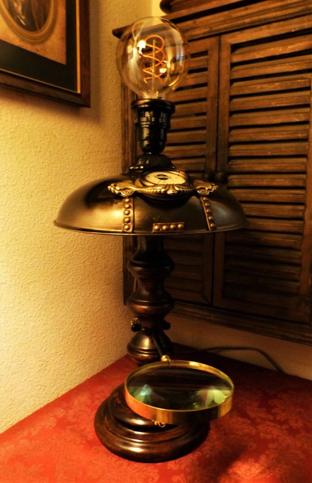 Grande Lampe "ANTIQUE LIGHT OF SCIENCES" Steampunk Décoration