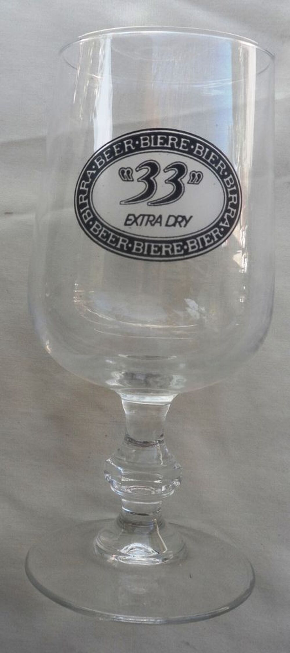 Verre &agrave; bi&egrave;re &agrave; pied haut 33 extra Dry neuf vintage Cuisine