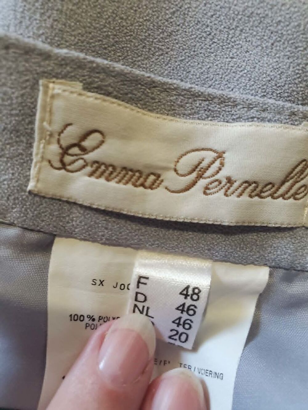 JUPE GRIS PALE EMMA PERNELLE T48 Vêtements