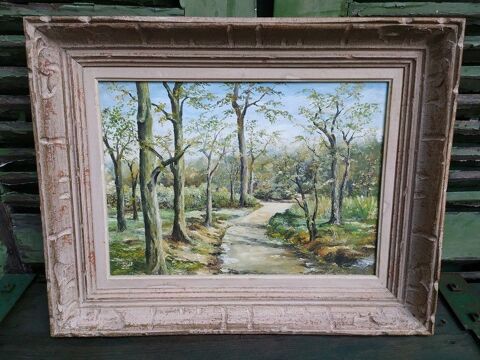 Tableau Paysage Sous-Bois Signé E. Duplessy 90 Loches (37)