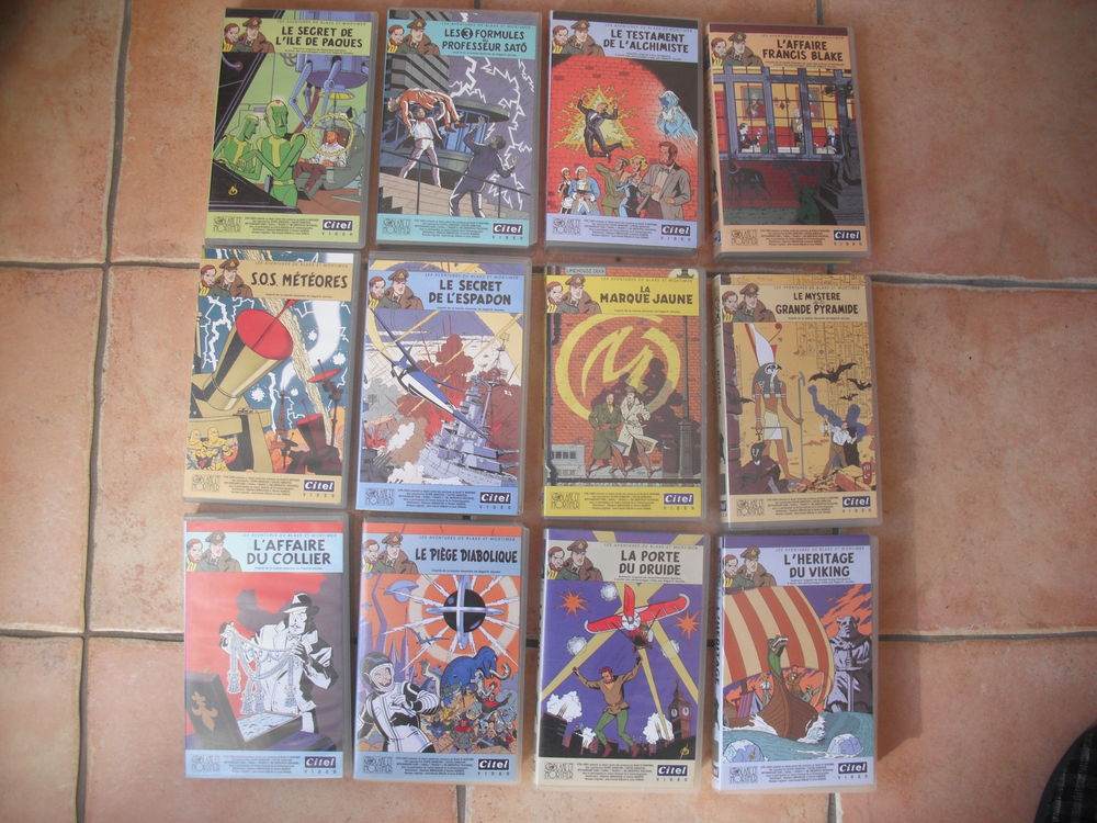 lot de 13films VHS LES AVENTURES DE BLAKE ET MORTIMER DVD et blu-ray