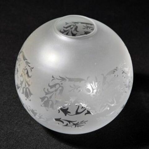 Gros Globe boule gravure LOUIS XV lampe a ptrole lustre lum 28 Marseille 13 (13)