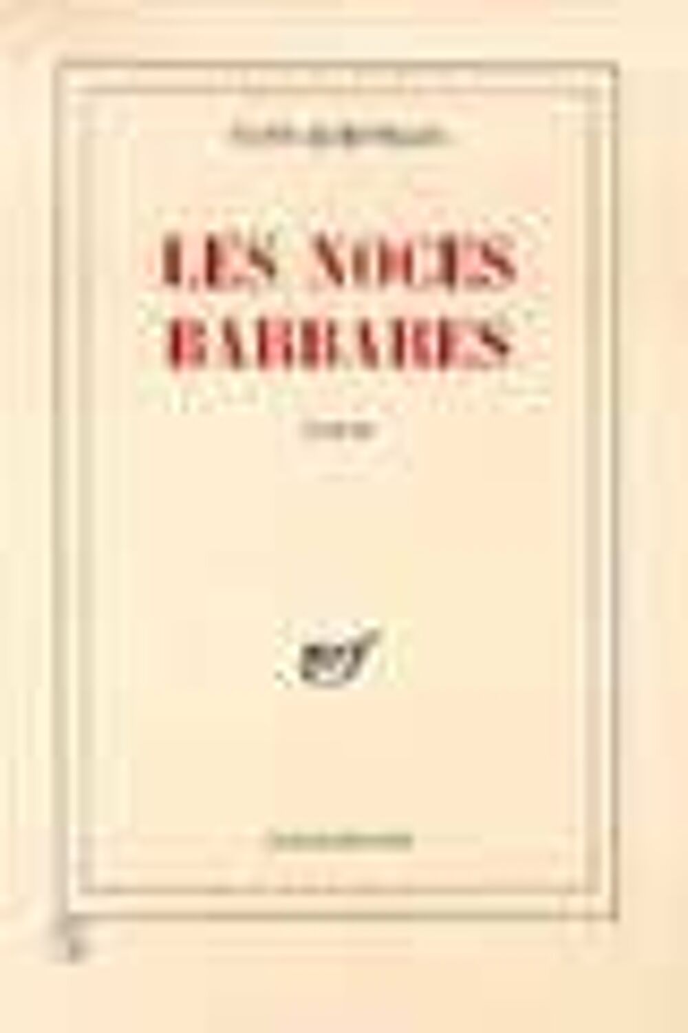 Les noces barbares Livres et BD
