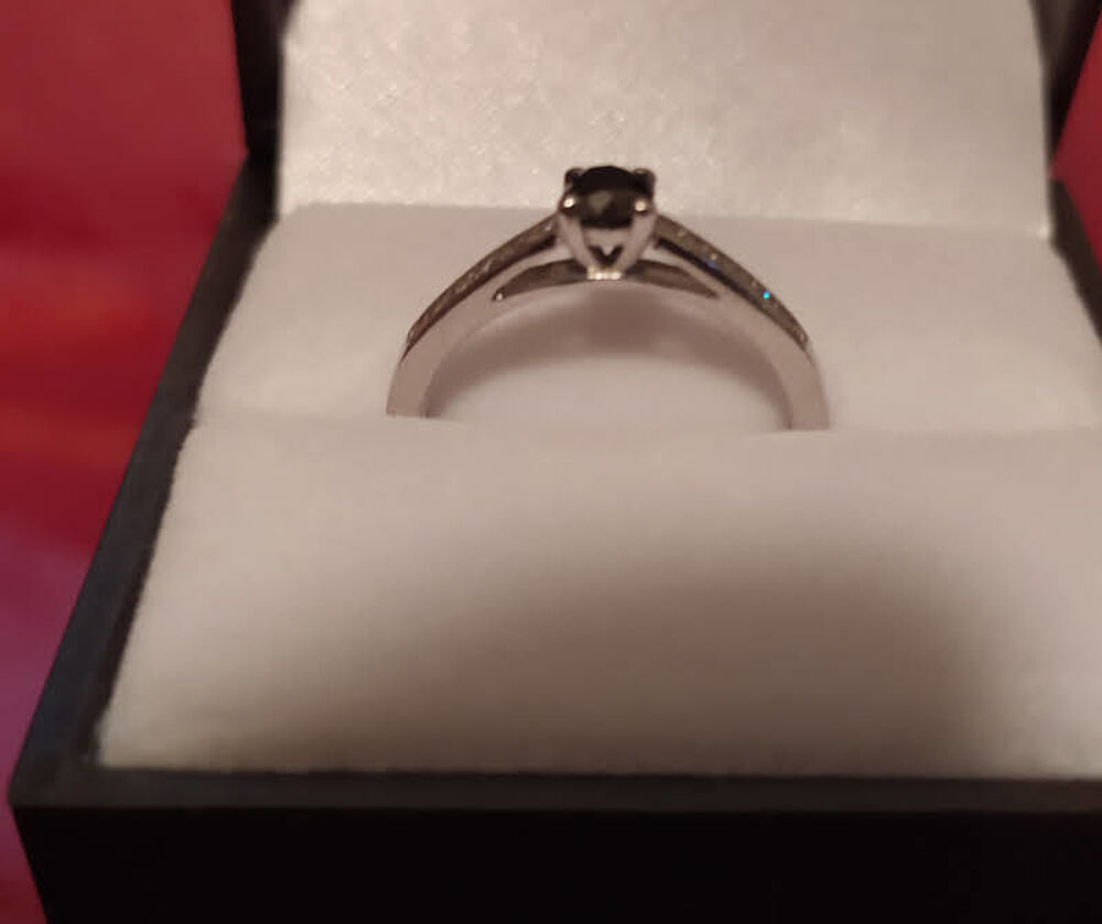 Bague OR BLANC et BLACK DIAMANT Bijoux et montres