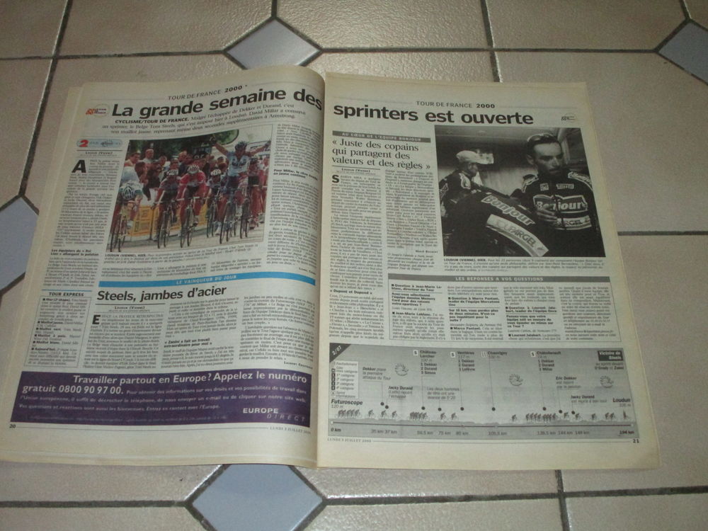 JOURNAL FOOTBALL FRANCE CHAMPION D EUROPE 3 JUILLET 2000 