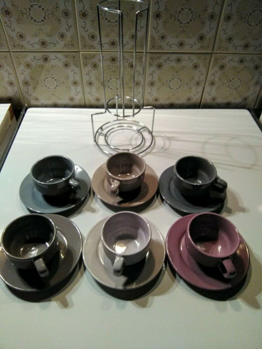 Set de 6 soucoupes et tasses &agrave; caf&eacute; Cuisine