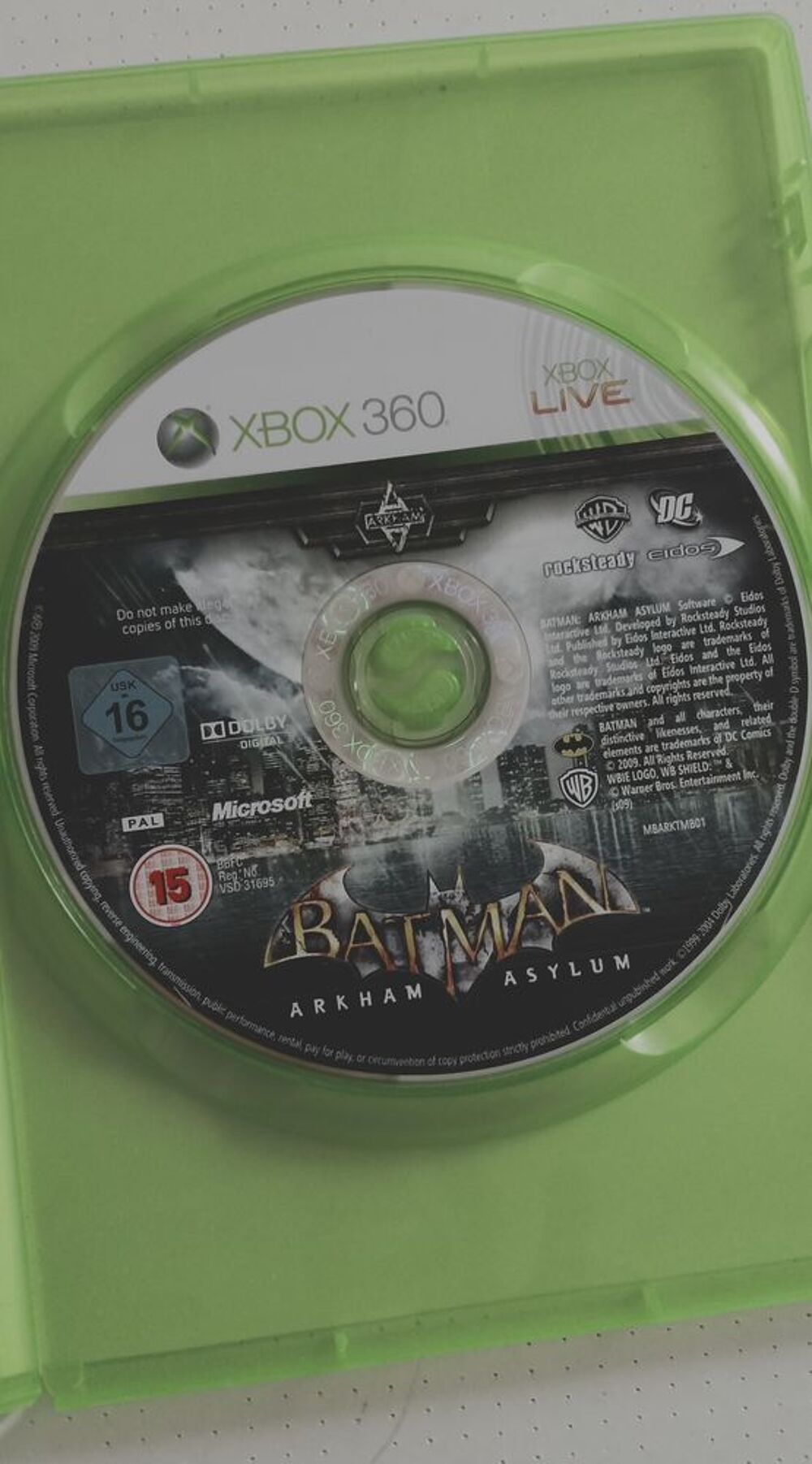 Jeu Xbox 360 Batman Arkham Asylum sans notice Consoles et jeux vidéos