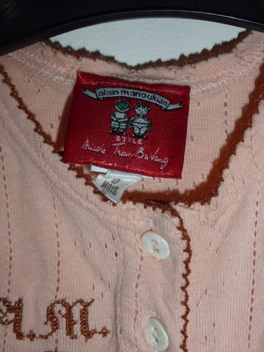 Alain Manoukian robe &eacute;t&eacute; rose saumon sans manche 6 mois Vêtements enfants