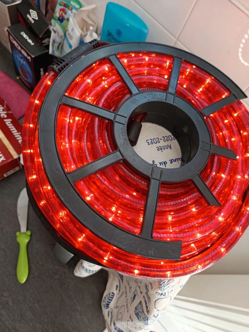 Lumi&egrave;re Flexible lumineux couleur rouge Décoration