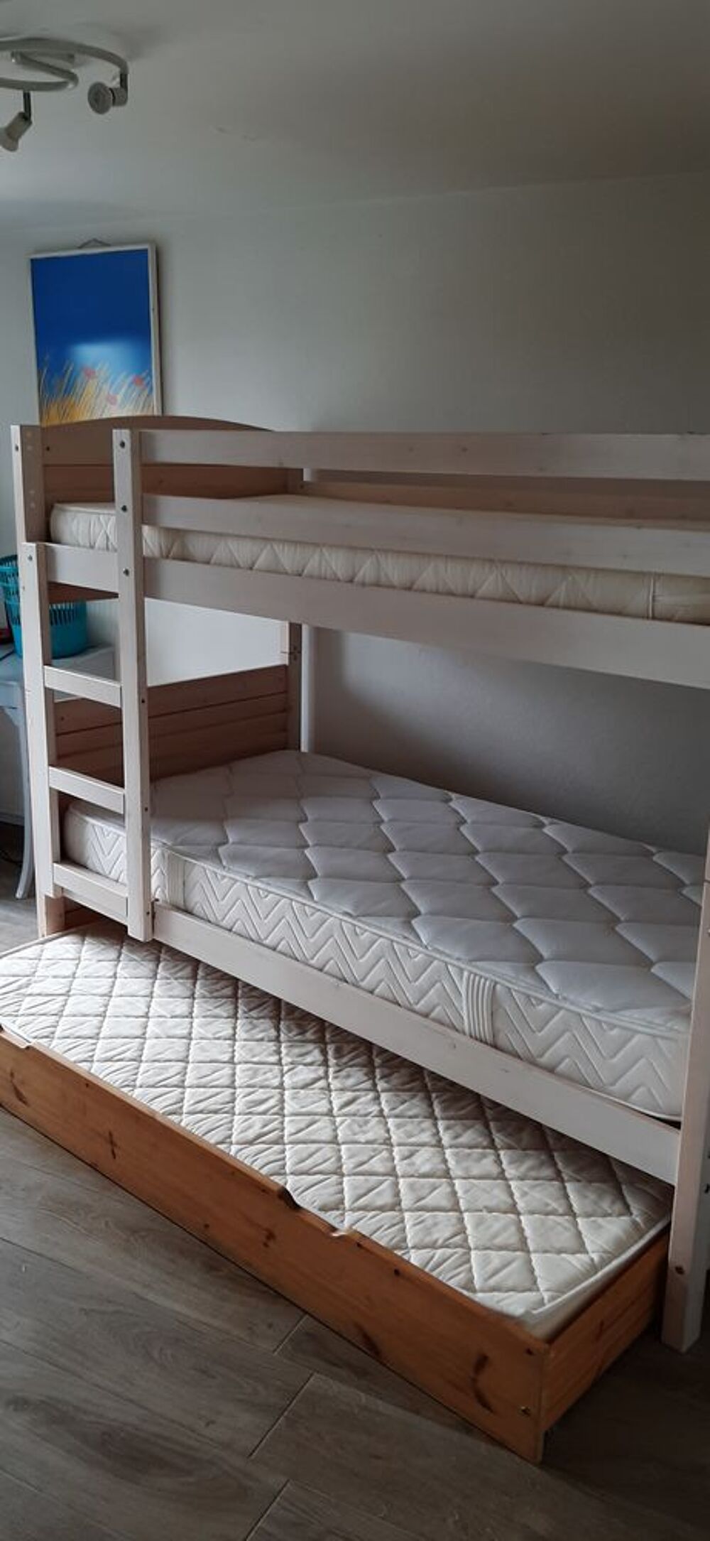 Lit Superpos&eacute; 2 places + tiroir avec matelas Meubles