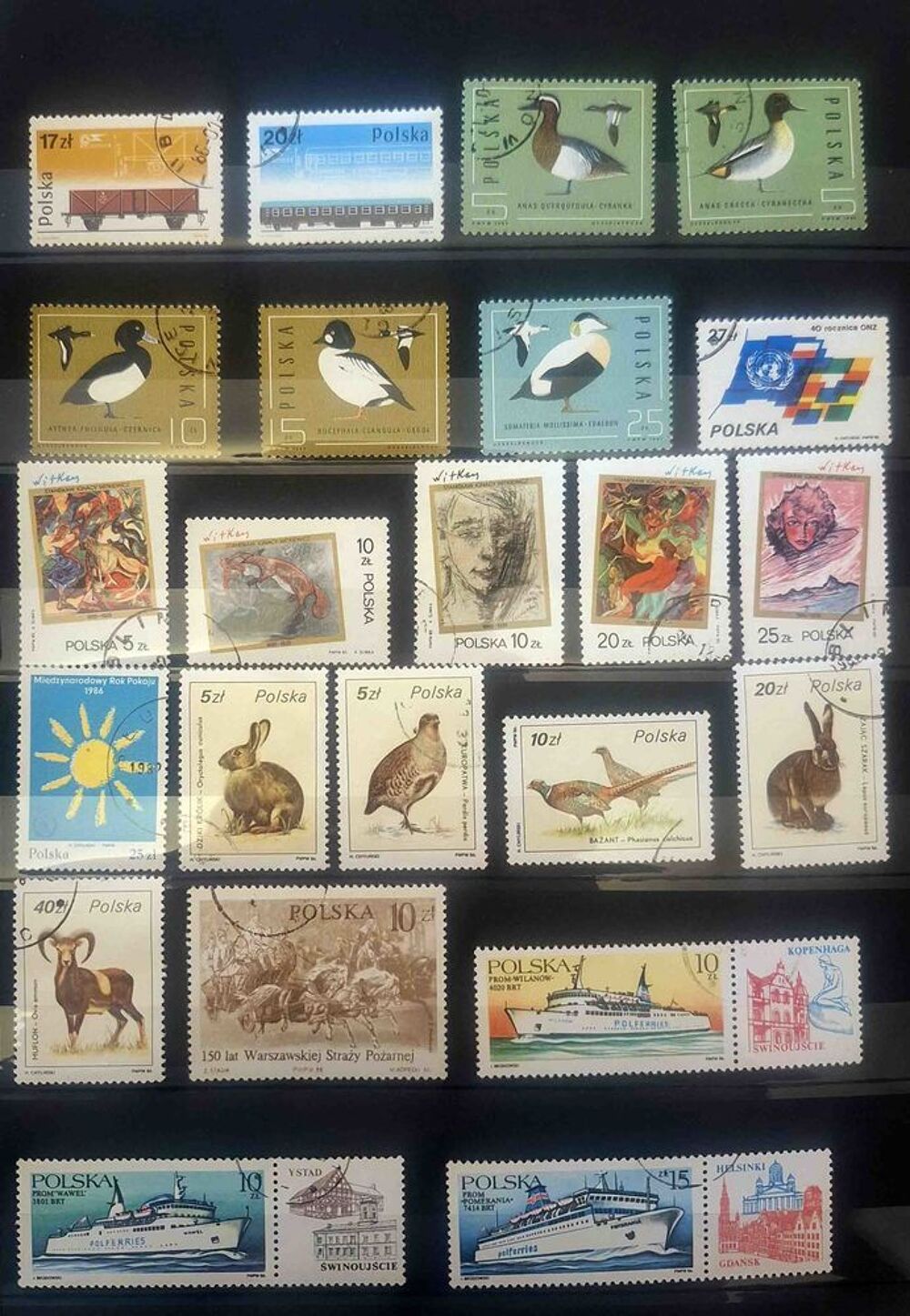 S&eacute;rie de timbres de collection de Pologne D 