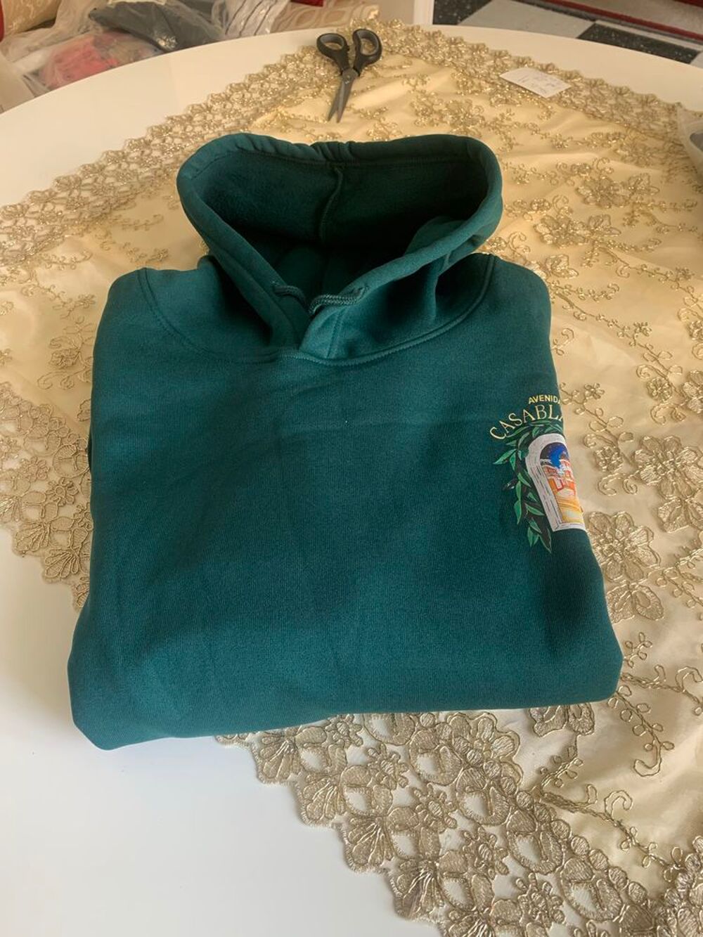 Hoodie Casablanca vert sans &eacute;tiquette For&ecirc;t Neuf Taille M Vêtements