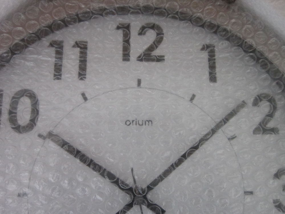 Horloge argent&eacute; 35 cm neuve Décoration