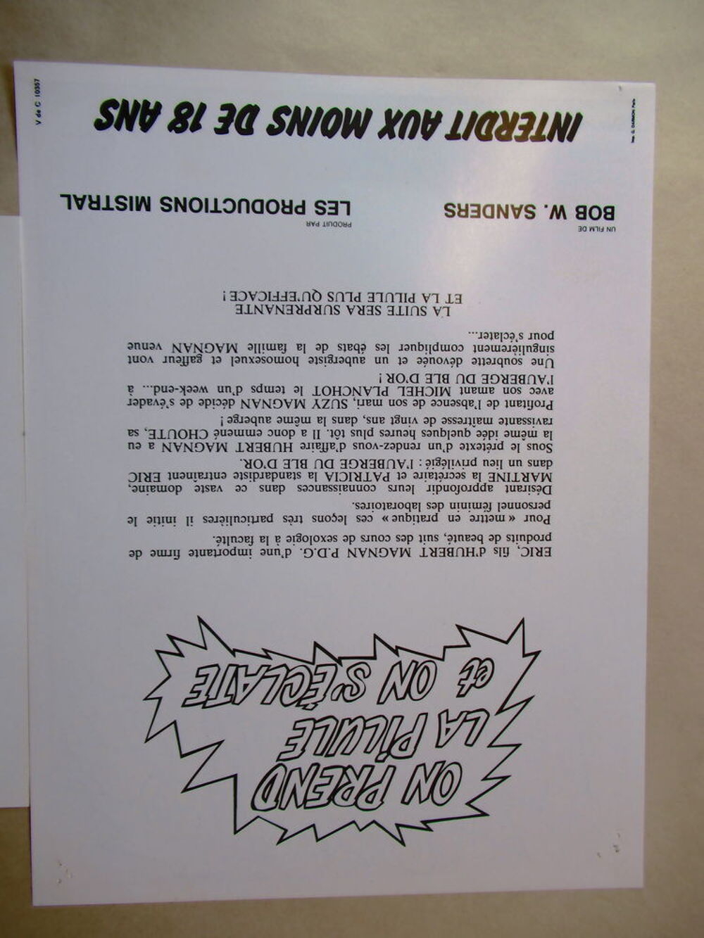 Jeu de photos d'exploitation cin&eacute;ma+synopsis film ON PREND.. 