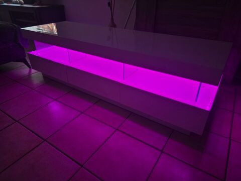 MEUBLE TV EN LAQU� BLANC AVEC R�TRO-�CLAIRAGE 150 Perpignan (66)