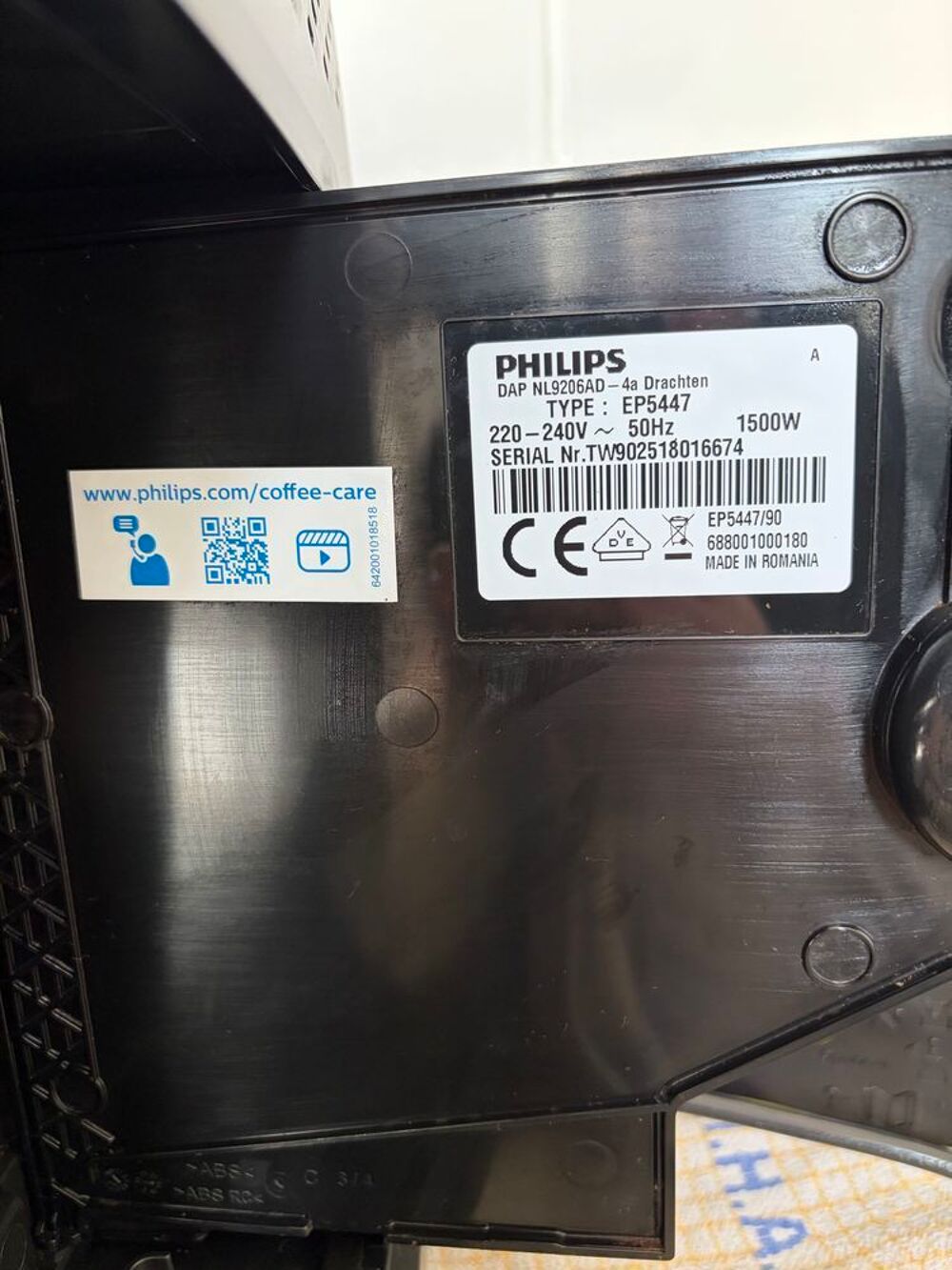 Machine &agrave; caf&eacute; automatique Philips avec mousseur lait Electroménager