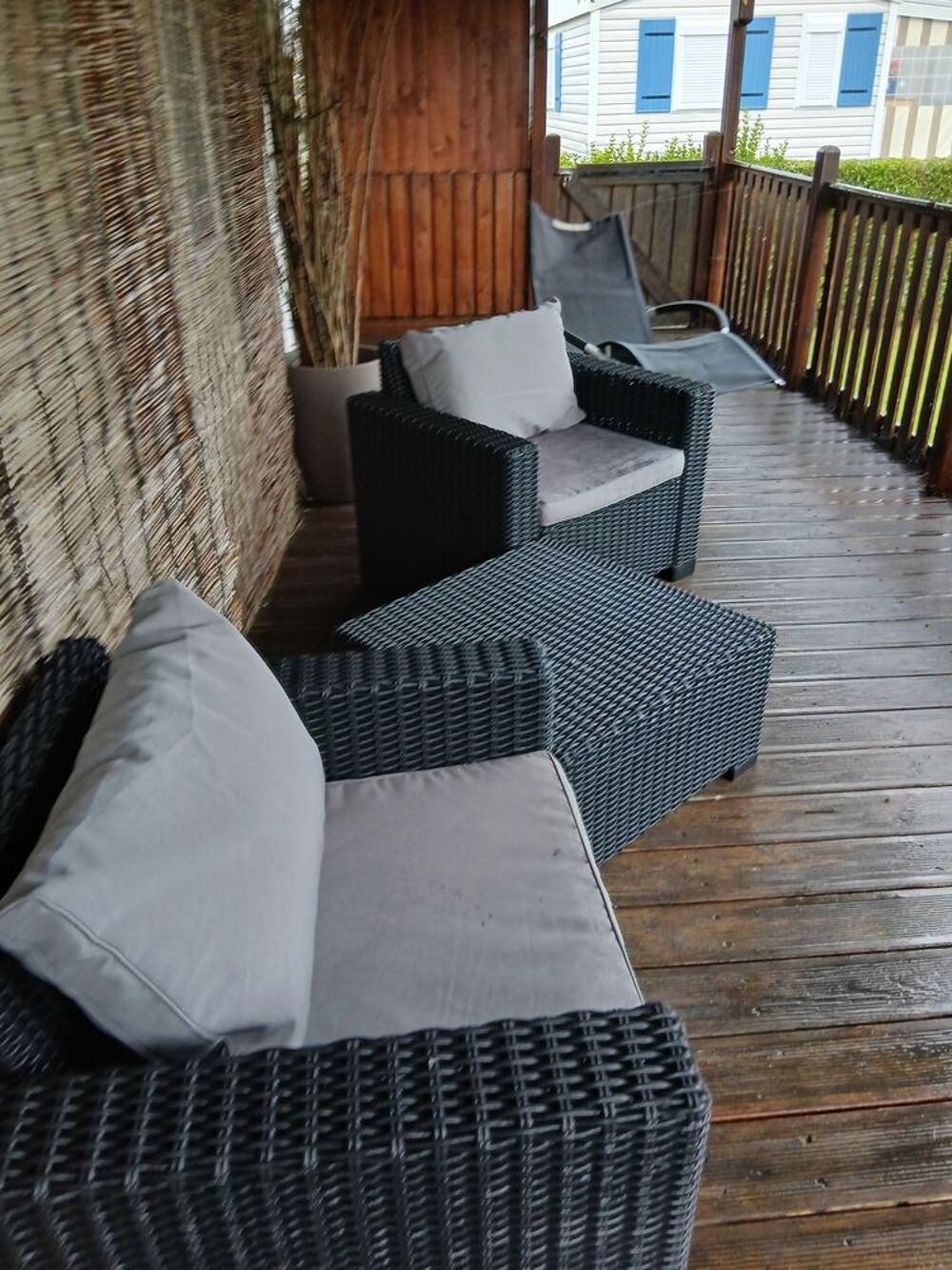salon de jardin 2 fauteuils 1 table basse + transat Jardin