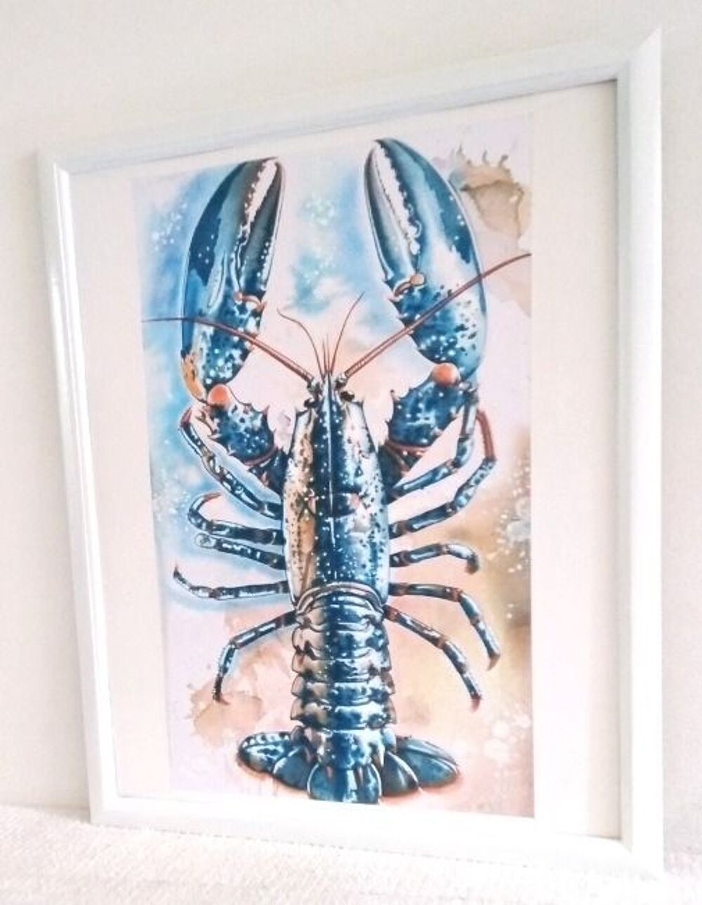 tableau "le homard bleu de Bretagne" Décoration