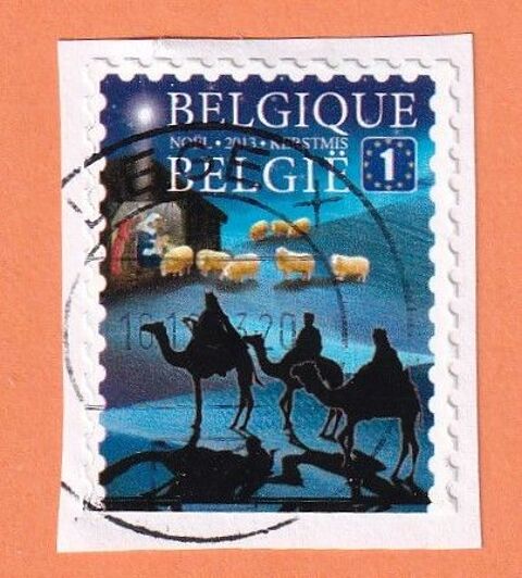 Timbre Belgique Rois mages 0 Valenciennes (59)