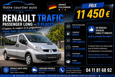 Renault Trafic 2012 occasion Toulouse 31000