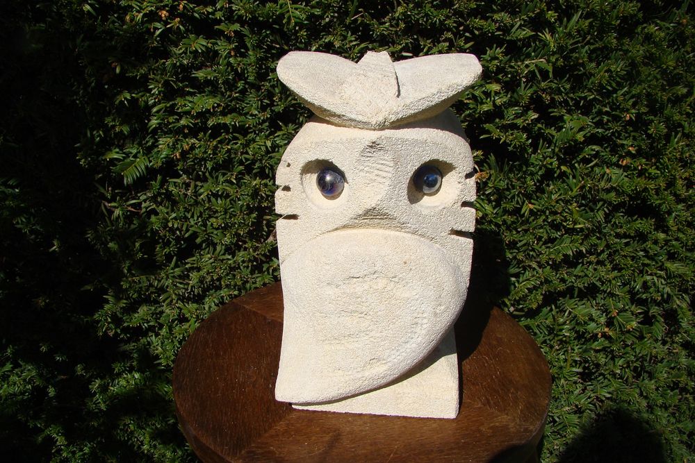 Sculpture en pierre hibou / chouette - ann&eacute;es 1980
Décoration