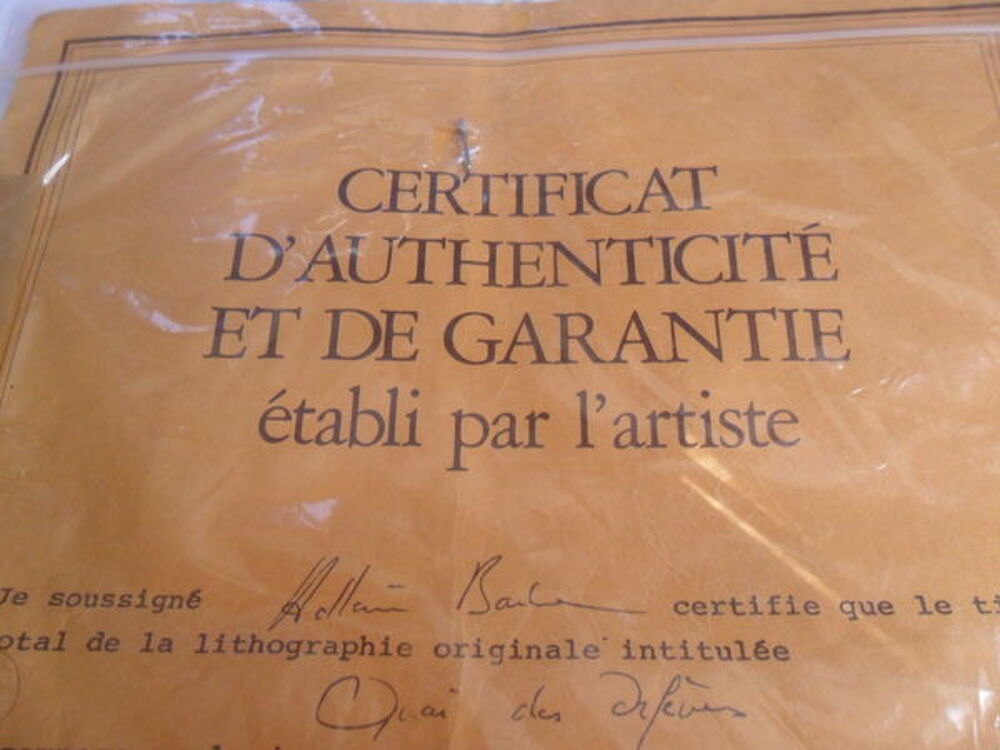 lithographie QUAI DES ORFEVRES 