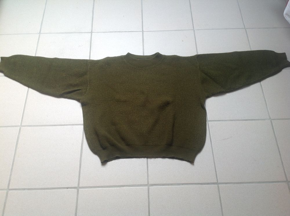 PULL VERT LAINE ET ACRYLIQUE KNITWEAR by STICKER Vêtements