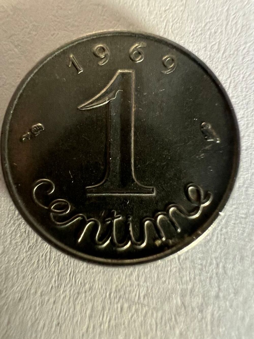 1 centime de franc 1969. 