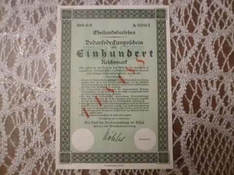 PRET MARIAGE DE 100 R.M.   GUERRE 39/45  A STRASBOURG . 5 Urb�s (68)