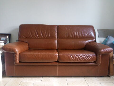 Canap cuir vachette marron  250 Sevran (93)