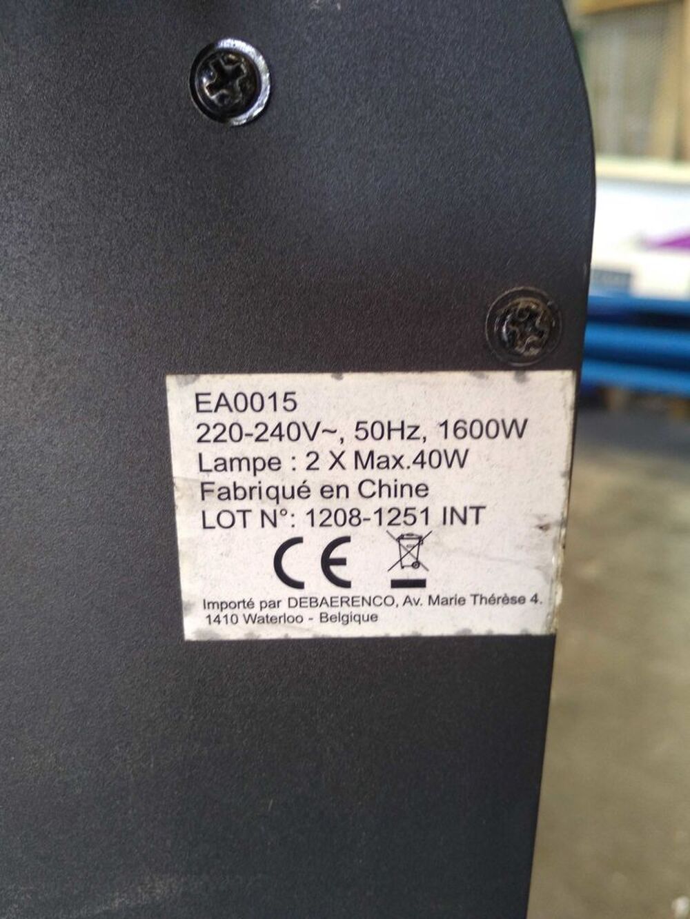 chauffage &eacute;lectrique soufflant Electroménager