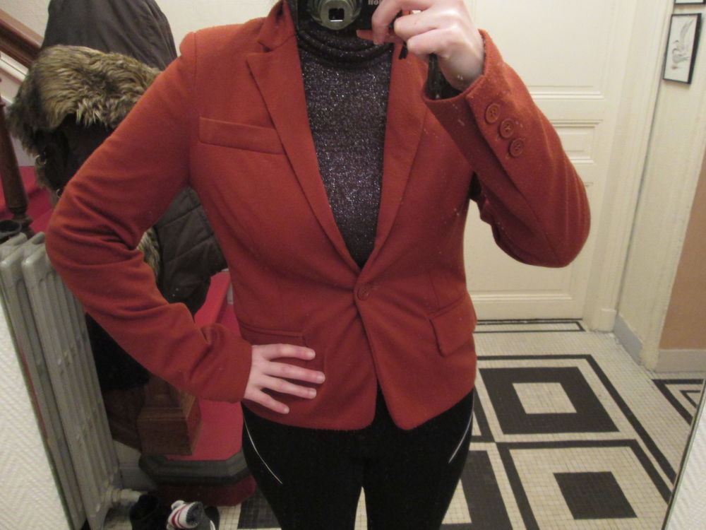 Veste brique coton et polyester Vêtements