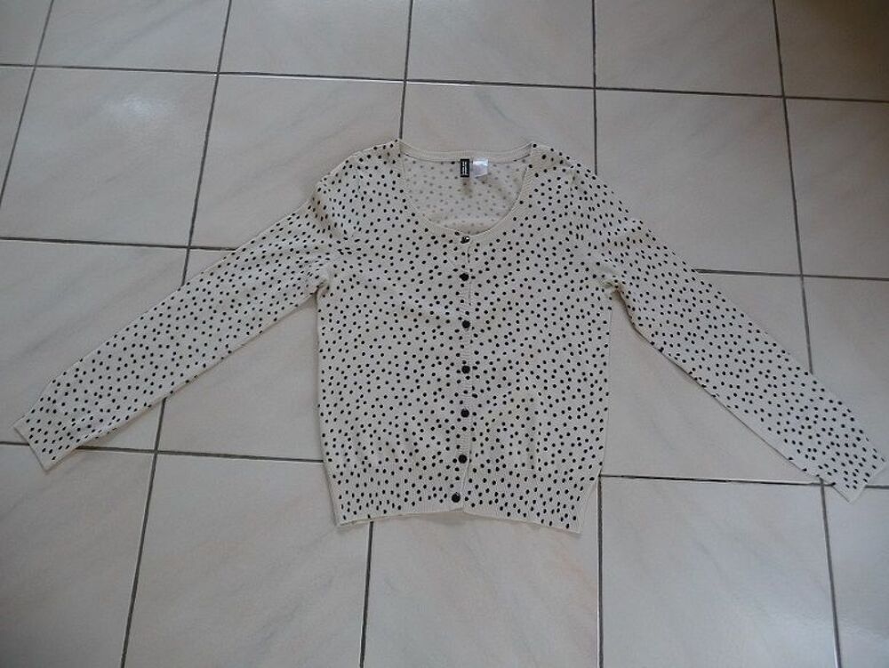 Gilet beige pois noirs T.38 DIVIDED - Neuf Vêtements