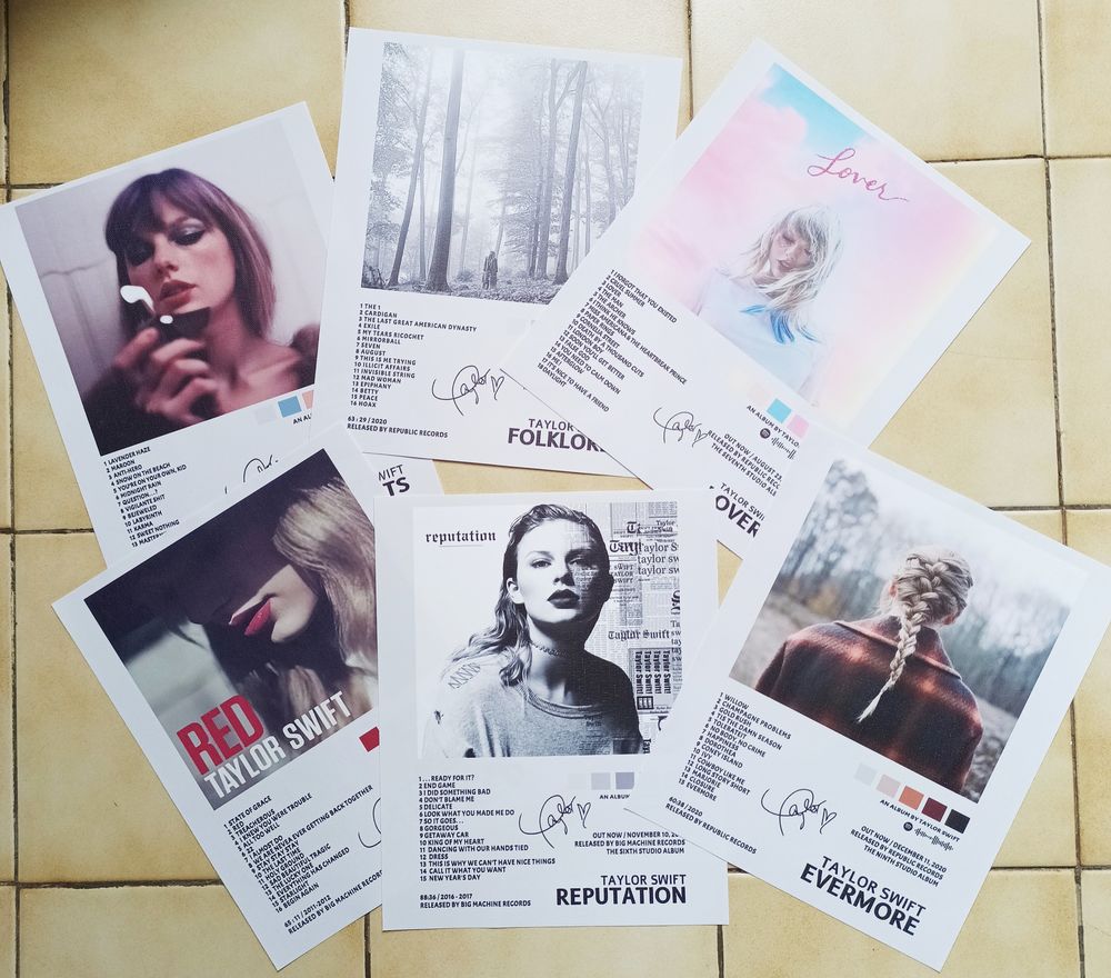 Lot de 6 posters canvas Taylor Swift Eras Tour 